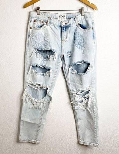 One Teaspoon One by  Awesome Baggies Distressed Jeans Size 28