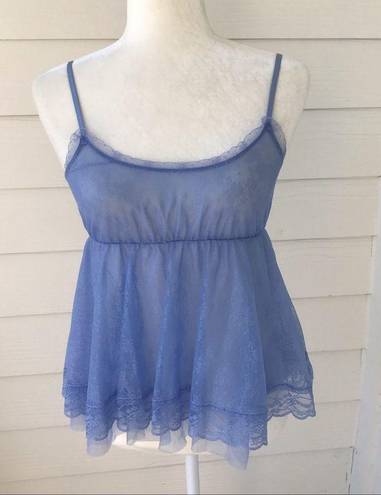 Free People periwinkle lace tank top