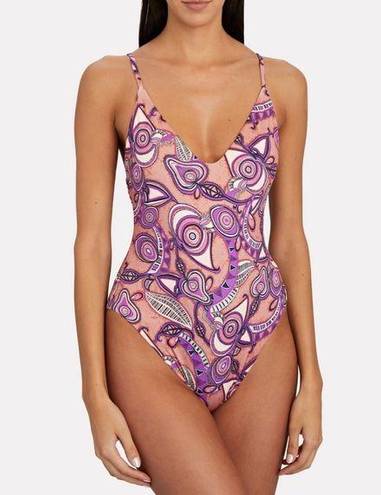 ALC Frank NWT A.LC. Cleo Printed One-Piece Swimsuit, size Large