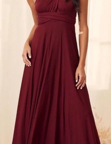 Lulus Tricks of the Trade Lulu bridesmaid dress in Burgundy