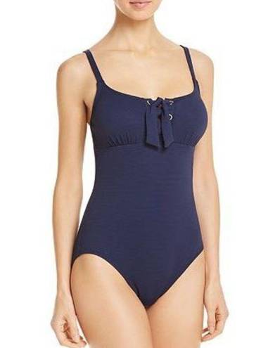 Tommy Bahama New.  navy lace front swimsuit.