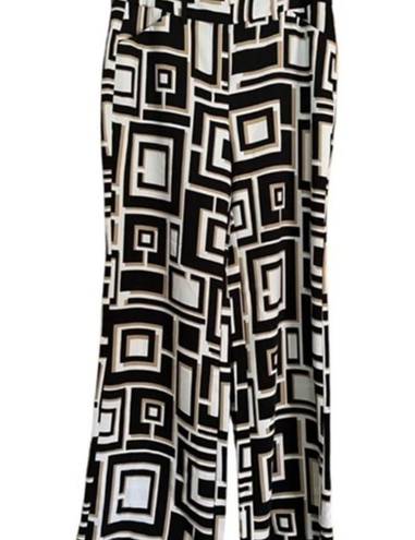 Chico's  Boho Deco Square Geometric Design Wide Leg Pants Size 6