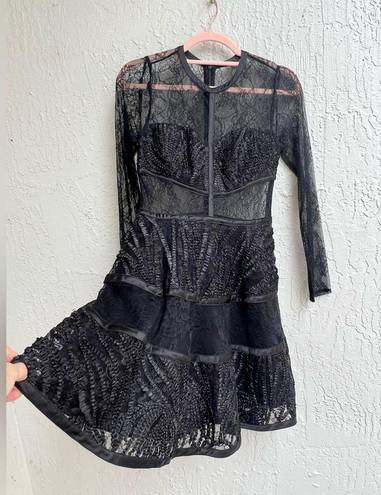 Alexis  lace black fit and flare mini dress size XS new with tags