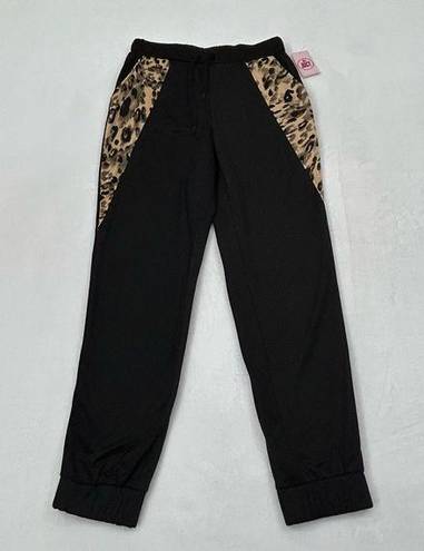 Juicy Couture  Black Leopard Print Animal Swirl Lounge Joggers Sweatpants Women M