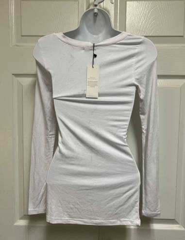 Edge S’ White Long Sleeved Stretch Tee