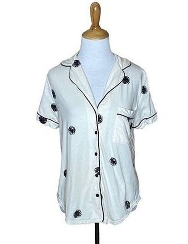 Kate Spade  Cream with Scribble Dot Pajama Top. Size Small.