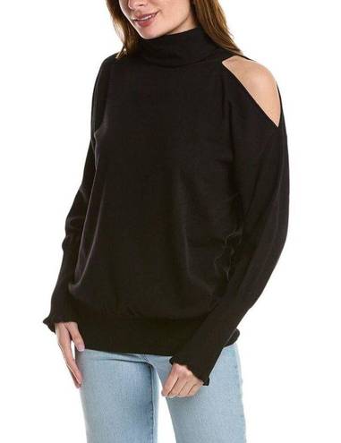 NWT Marella Indira Cold Shoulder‎ Black Turtleneck Sweater Size XL
