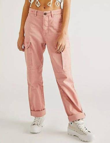 One Teaspoon sz 33 16 FREE PEOPLE  Cargo Motion Jeans Peach Pink 100% Cotton Pant