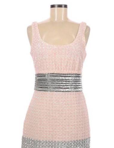 Badgley Mischka Belle  pink sequin cocktail dress