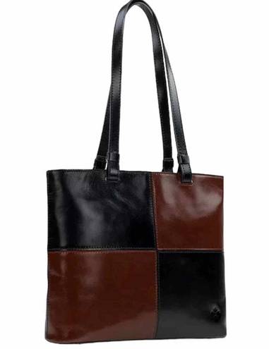 Patricia Nash  Danville Leather Tote Black Tan