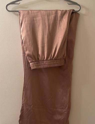 Jason Wu  Satin Silk Pajamas Rose Gold Beige Short Sleeve Pants NWT M Nordstrom