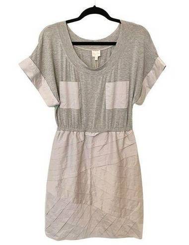 Tracy Reese  New York Cotton Midi Dress Elastic‎ Waist Colorbock Gray Size M