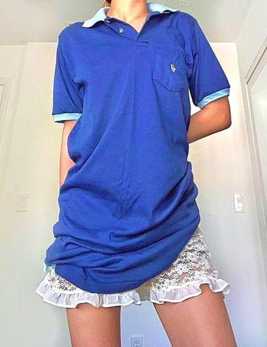 Dior 🤍VINTAGE RARE CHRISTAIN  BLUE & LIGHT BLUE POLO TSHIRT DRESS WITH POCKET & BOWS🤍