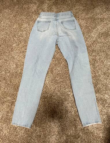 Pretty Little Thing Shape Light Wash Denim Extreme Rip Boyfriend Jeans