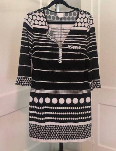 Donna Morgan  size 12 polka dot dress black and white