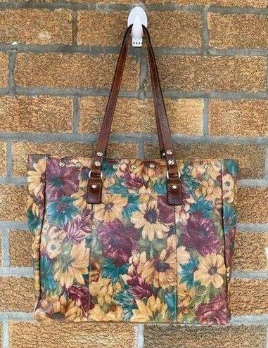 Patricia Nash  FRESCO BOUQUET SOLARO LEATHER TOTE