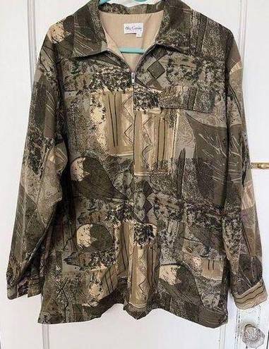 Oleg Cassini Lightweight lined camouflage jacket by , L