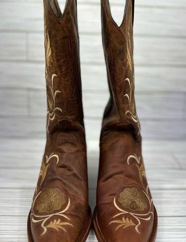 Shyanne  Women’s Western Floral Embroidered Leather Cowgirl Boots Size 7