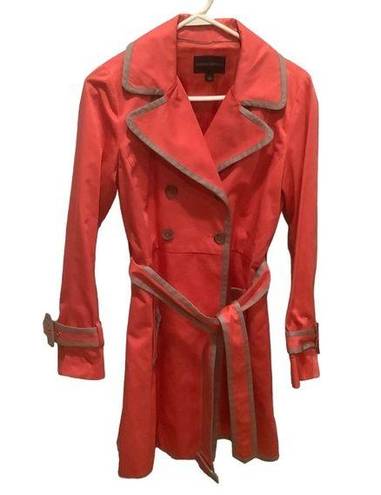 Banana Republic  women’s pink trench coat belted button front preppy coat small