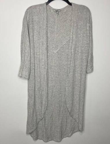 BKE  by the buckle gray ribbed open cardigan size small