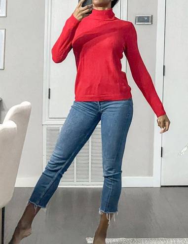 Charter Club  100% Cashmere Turtleneck Sweater Color Red, Size small NWT