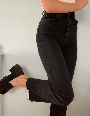 ZARA black wide leg jeans