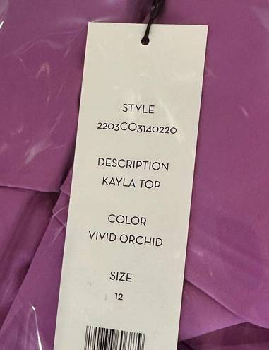 Veronica Beard  Kayla Top in Orchid. NWT. Size 12