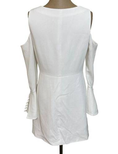 Alexis  'Galen' ivory long sleeve button front mini dress size Small