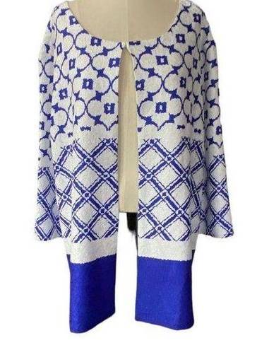 Chico's CHICO’s TRAVELERS MOROCCAN CRUSHED  JACKET WINTER DRIFT Size 3P / 16 petite NEW