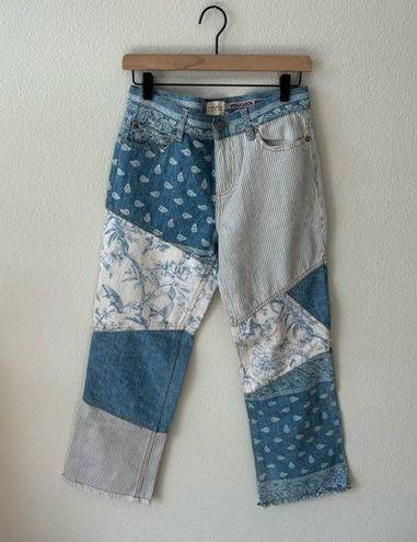 Alice + Olivia  amazing patchwork boyfriend jeans