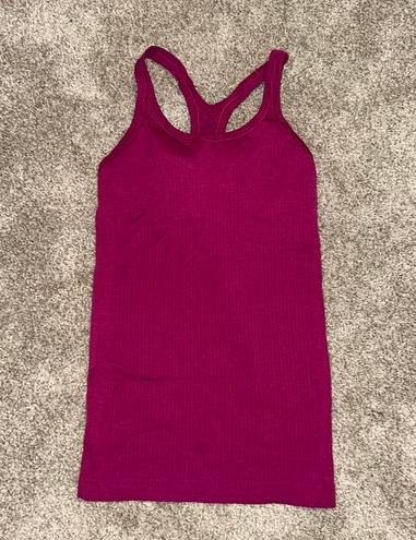 Lululemon Ebb To Street Tank Waist Length in Pomegranate