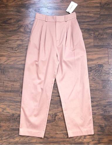 Ba&sh  • Maiwen Pleated Trousers pants high waist Blush pink tapered carrot leg