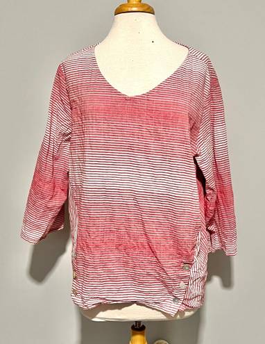 Habitat Red White Striped Tunic Top Shirt Blouse