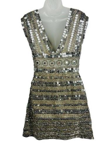 Scala Handmade Silk & Sequined Dress Eras Taylor Swift NWT  Sz 6