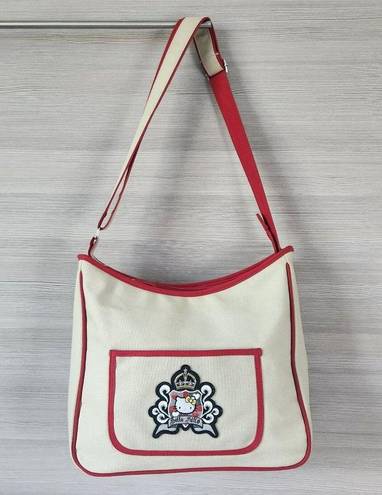 Sanrio  Royal Crown Hello Kitty Patch Messenger Shoulder Crossbody Canvas Bag