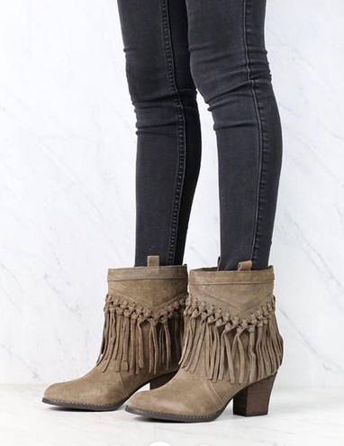 sbicca  - Sound Suede Leather Fringe Bootie