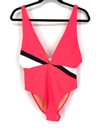 Fabletics  Size Medium Maro Maillot One Piece Swim Suit Neon Pink Contrast