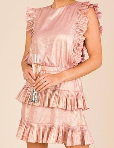 TCEC Metallic Pleated Dress