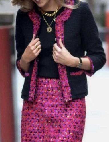 Kate Spade New York Bright Pink Tweed Pencil Skirt