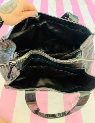 DKNY Patent Leather Quilted Duffle Bag