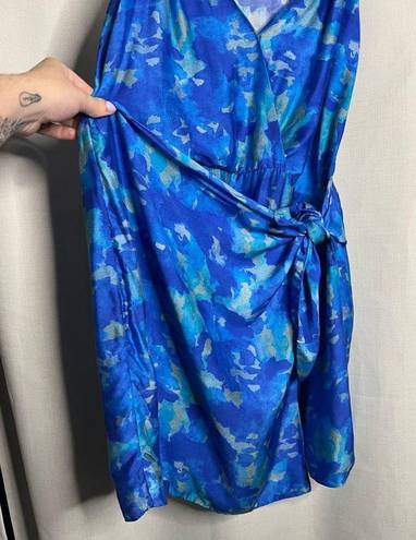 Vix Paula Hermanny  Yves Gisa Short Blue Watercolor Dress