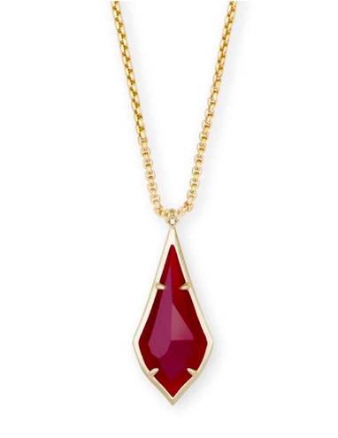 Kendra Scott Maroon Jade Long Pendant