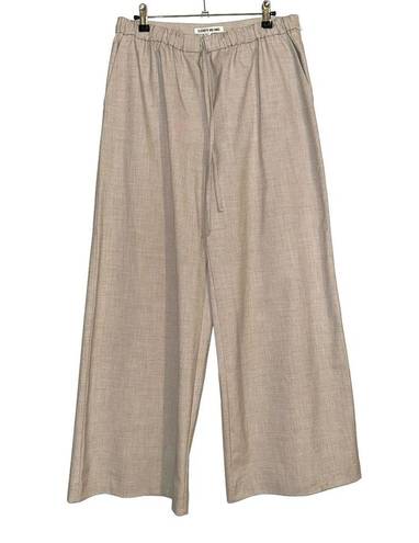 Elizabeth and James  Wide Leg Drawstring Waist Pants in Oatmeal Heather MEDIUM