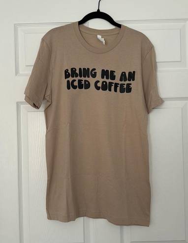 Iced Coffee Shirt Tan Size M