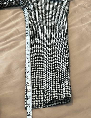 Talbots NWOT  sz12 black/white check Chatham ankle pant back pockets ankle slits