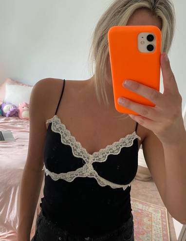 SheIn Lace Black Tank