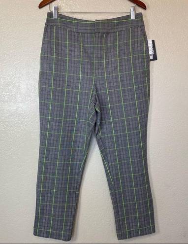 Bar III Becca Tilley x  Plaid Tapered-Leg Pants 6