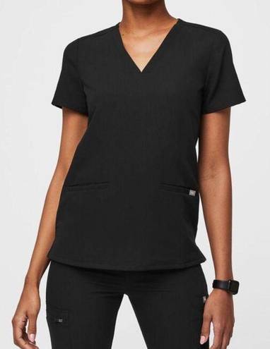 FIGS Casma Three-Pocket Scrub Top™ Size XXS in Black