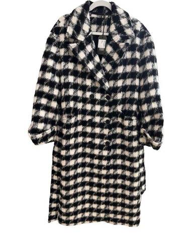 ALLSAINTS NWT  Haithe Brushed Checked Belted Coat Sz 6