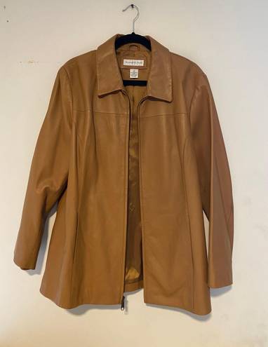 Vintage Leather Jacket Brown Size XL